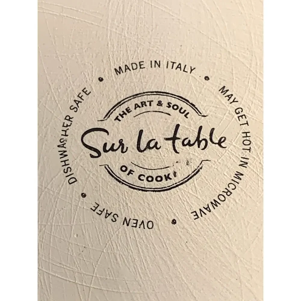 Sur La Table Round Covered Baking Dish White Serving Dish Soup 6